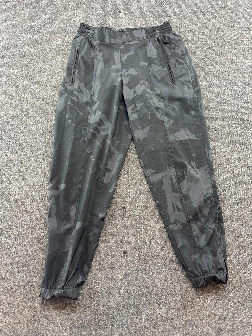 Old Navy Pants Kids 5 Gray Camo StretchTech Ankle Zip Joggers Quick Dry Athletic